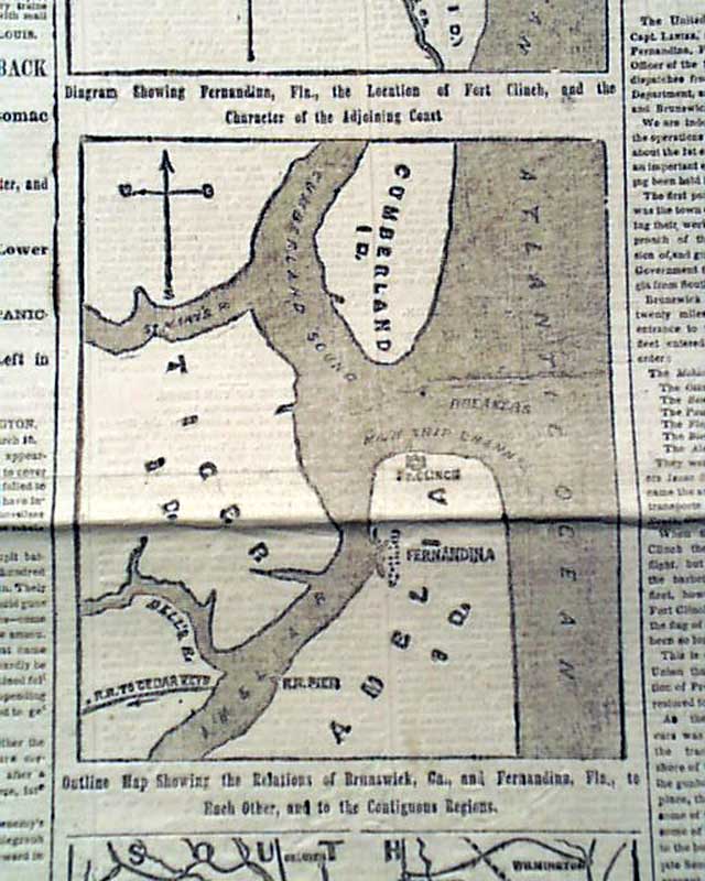 Monitor vs. the Merrimac... Three Civil War maps...