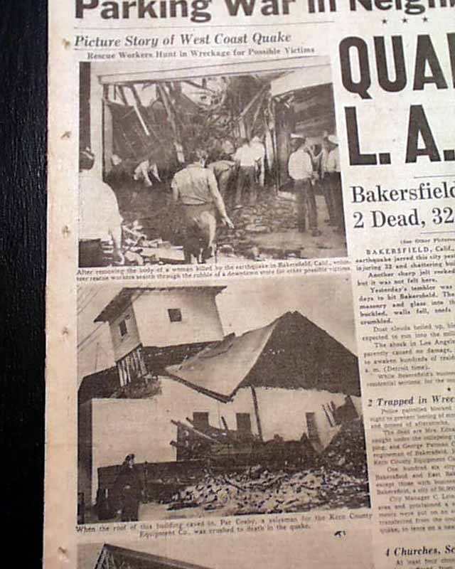 Bakersfield, California earthquake in 1952....