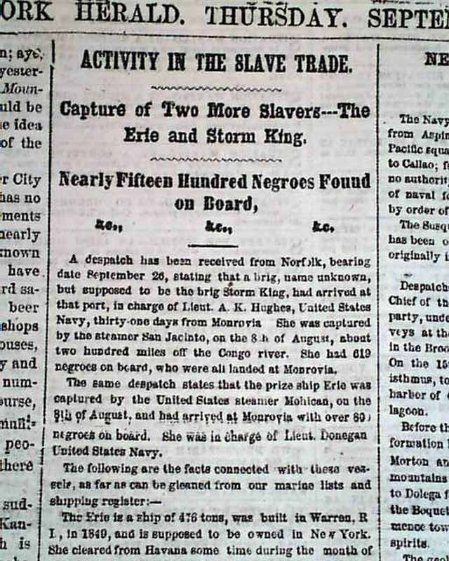 NO PLACE FOR NORMAL NEW YORK 111. The Slave Trade How they got away