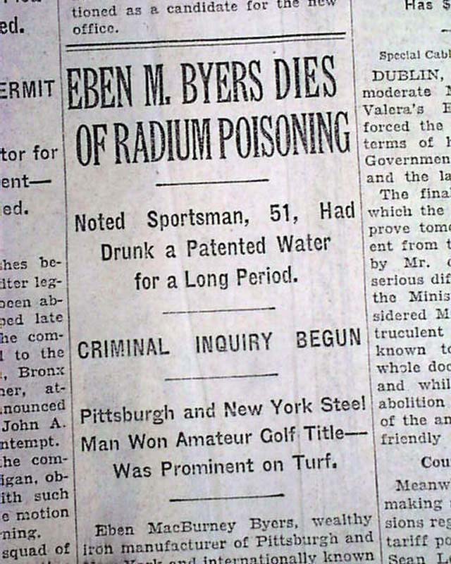 radium poisoning symptoms