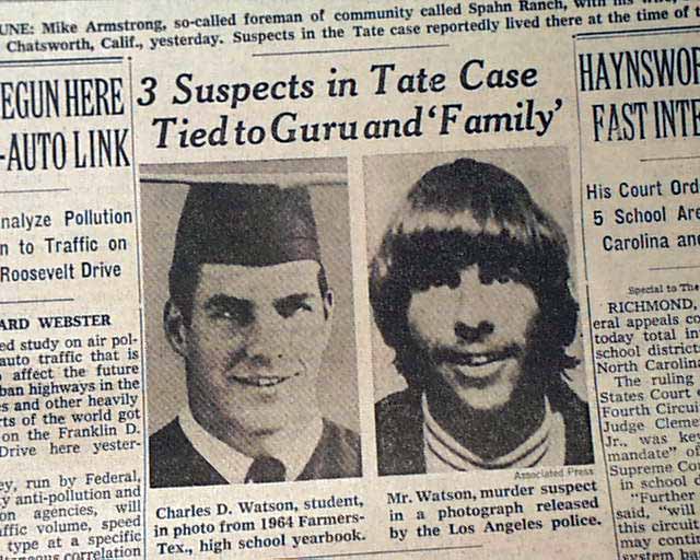 CHARLES MANSON Sharon Tate Murders TEX WATSON Spahn Ranch Photos 1969