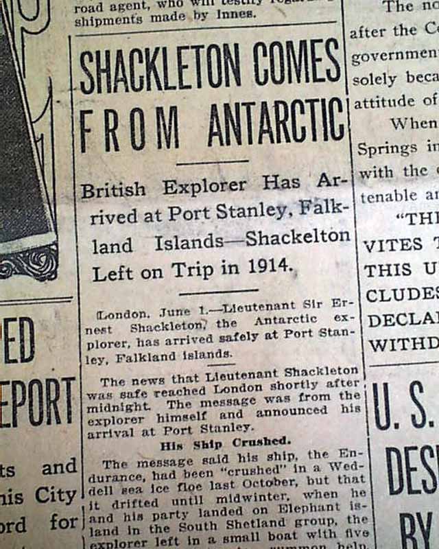 SIR ERNEST SHACKLETON Polar Exporer Antarctic Heroics