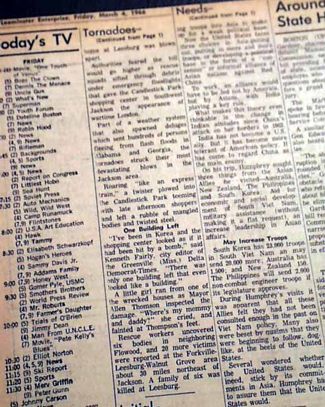 CANDLESTICK PARK TORNADO (F5) Jackson MS Mississippi Disaster 1966 Old