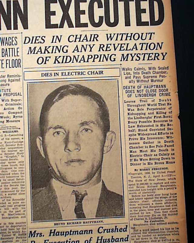 top 105+ Pictures who was executed in 1936 for the kidnap and murder of charles augustus lindbergh jr? Sharp