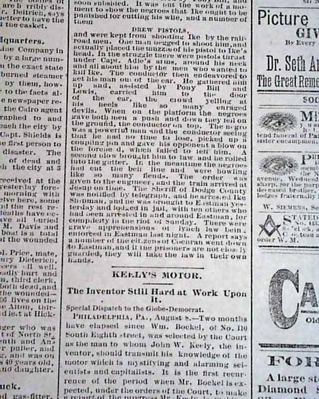 EASTMAN GA Dodge County NEGROES Race War RIOT Murders 1882