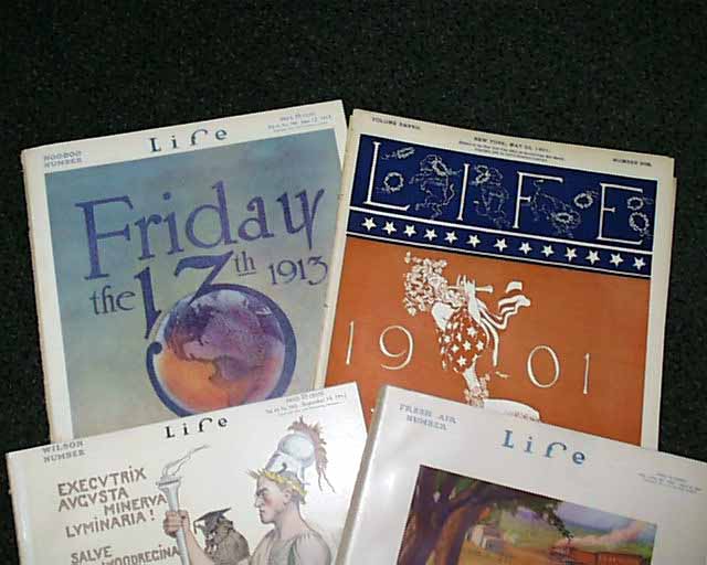 1903 LIFE MAGAZINE LOT OF 13 ISSUES - GREAT ILLUSTRATIONS and ADS - O 260S 1903 LIFE MAGAZINE LOT OF 13 ISSUES - GREAT ILLUSTRATIONS and ADS - O 260S