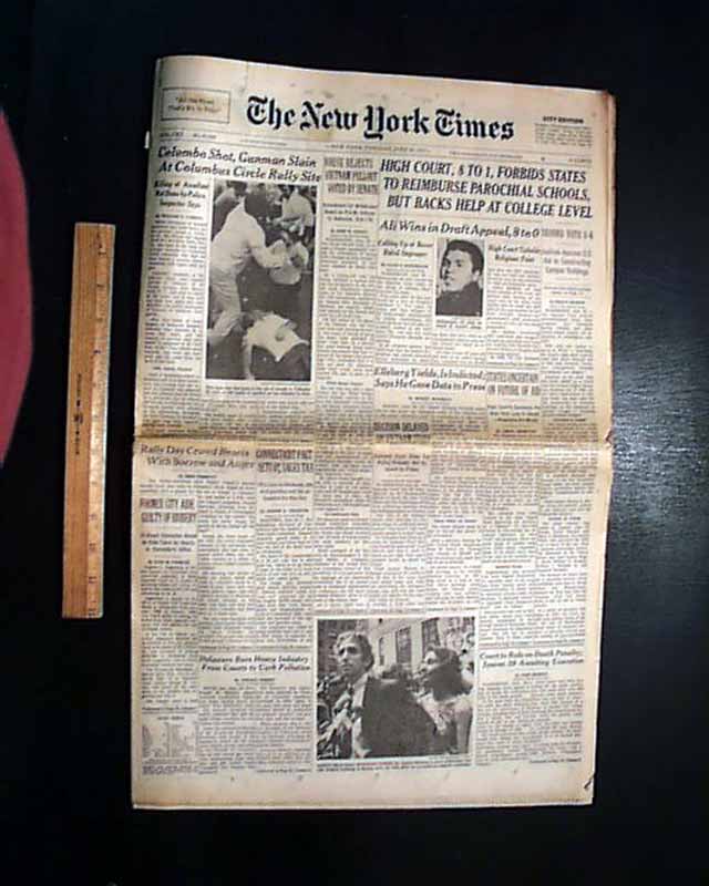 MUHAMMAD ALI Vietnam War DRAFT DODGING Conviction Appealed Photo 1967