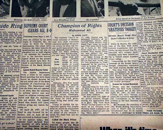 MUHAMMAD ALI Vietnam War DRAFT DODGING Conviction Appealed Photo 1967