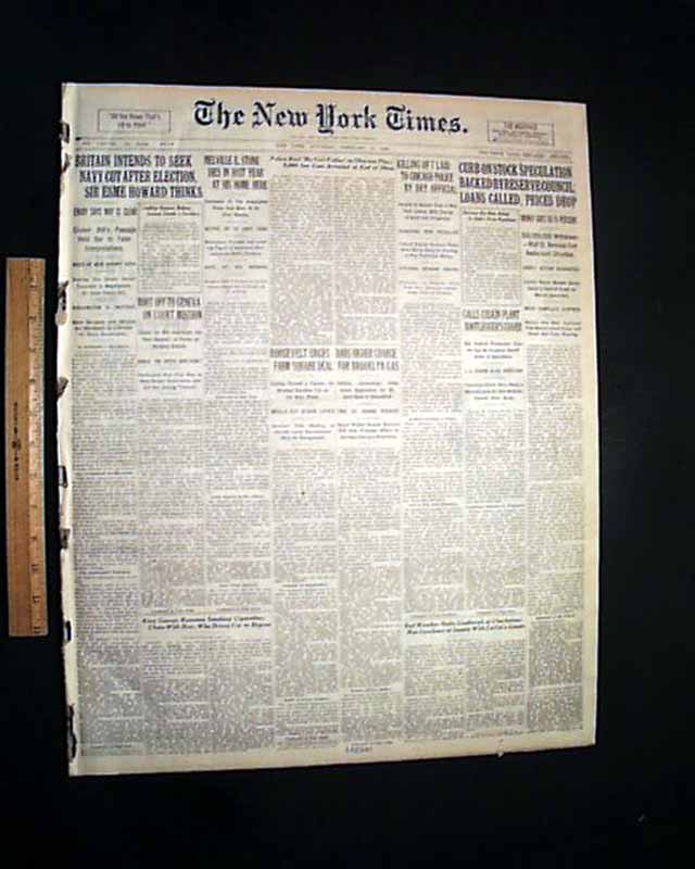 ST. VALENTINES DAY MASSACRE 1929 Gangster Newspaper **  