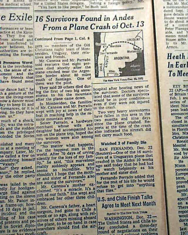 Miracle in the Andes... Flight 571 rescue...