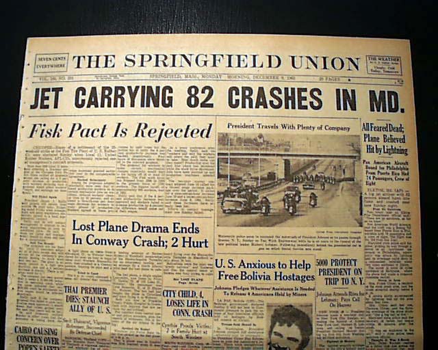 PAN AM FLIGHT 214 Elkton MD Maryland Lightning Hit Plane CRASH 1963