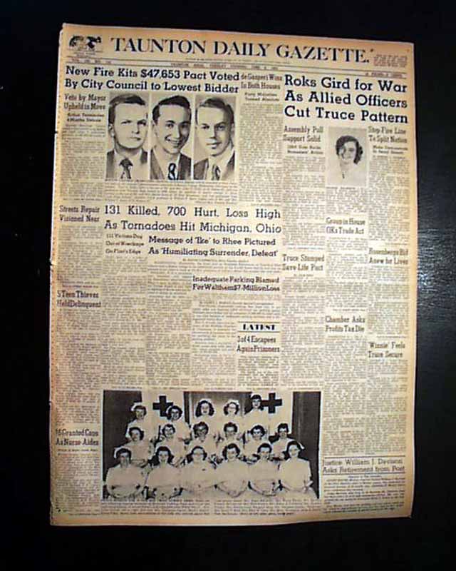 1953 FLINTBEECHER TORNADO Genesee County Michigan F5 Disaster in Old