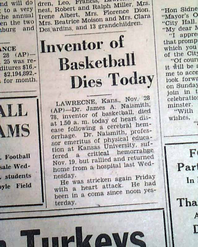 james naismith death | yalandan