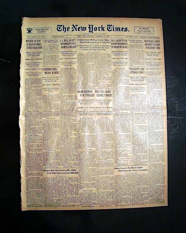 NAZI Germany Manditory Sterilization Program Beginning HOLOCAUST 1933 Newspaper eBay