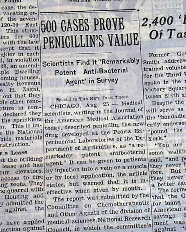 Discovery of penicillin timeline picture
