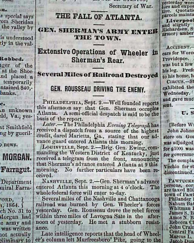 THE FALL OF ATLANTA William T. Sherman Enters 1864 Civil War