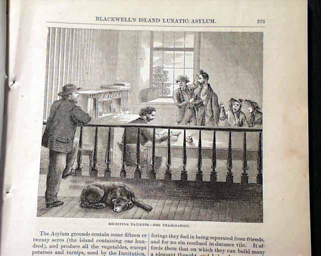 BLACKWELL'S ISLAND Insane Lunitic Asylum PRINTS of Nellie Bly Fame 1866