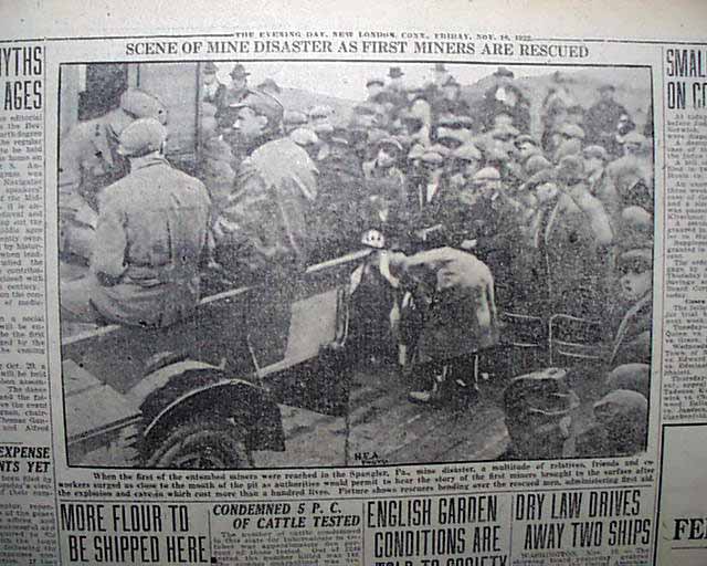 Spangler Pennsylvania Mine Disaster...