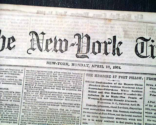 FORT PILLOW MASSACRE Henning Tennessee NATHAN FORREST Civil War 1864