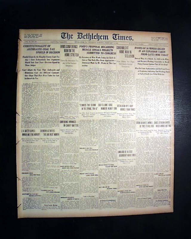 GATES Fayette County PA Pennsylvania Mine Mining EXPLOSION 1922 Old