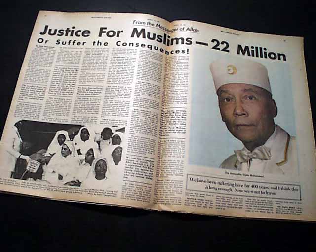 Rare 1967 NATION OF ISLAM Elijah Muhammad African-American MUSLIM Old