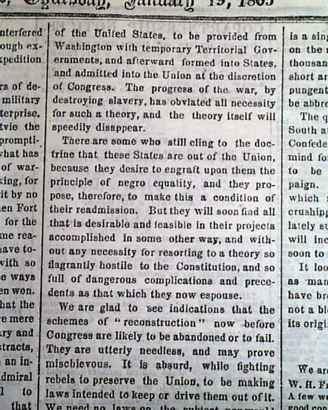 WILLIAM T. SHERMAN'S Special Field Order 15 Branchville SC Civil War