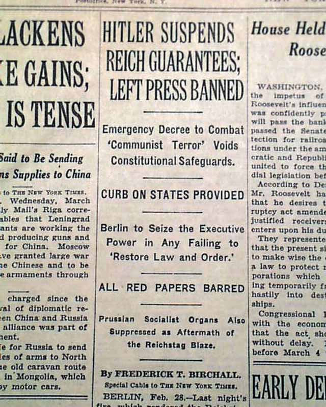 Reichstag Fire Decree How Hitler Dismantled A Democracy In 53 Days