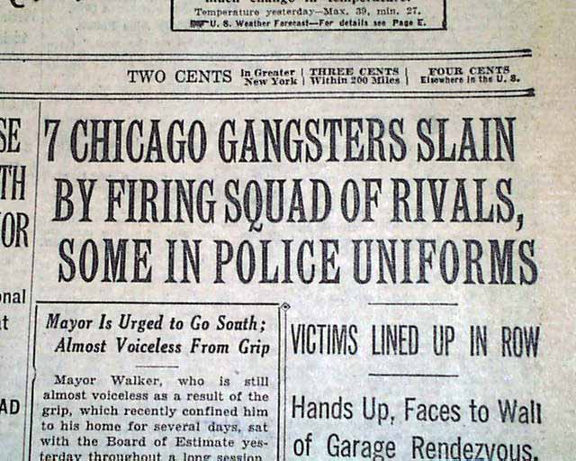 chicago 1930 police news article