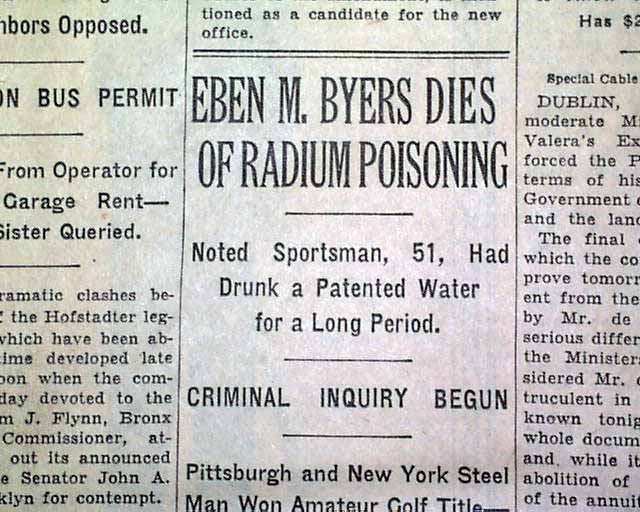 radium poisoning symptoms