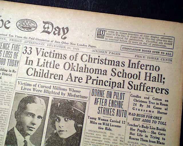 BABBS SWITCH FIRE Hobart Oklahoma School House Children Disaster 1924