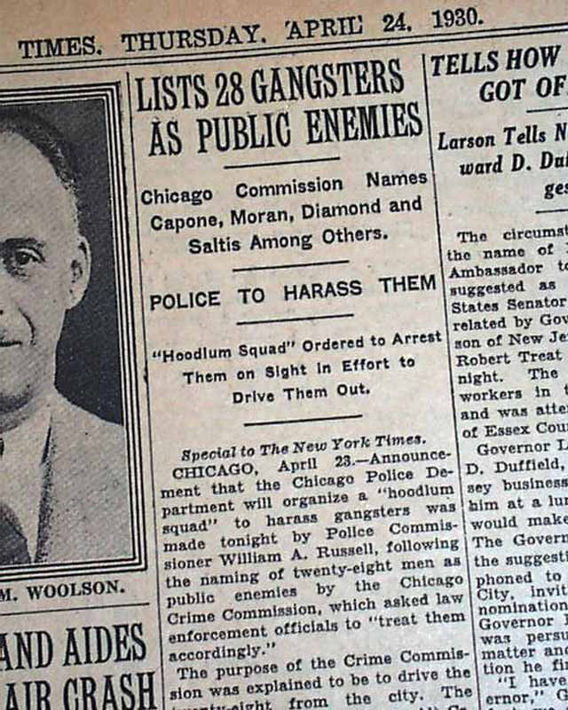 chicago 1930 gangster activity