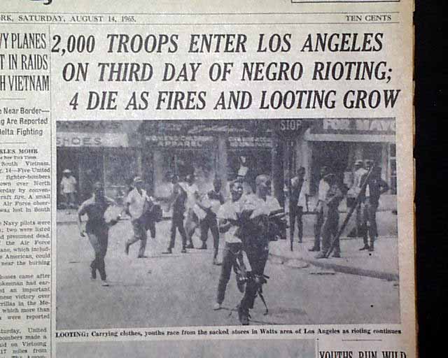 What happened during the watts riots image