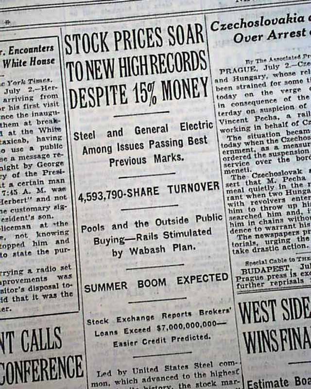 roaring twenties stock market crash 1929