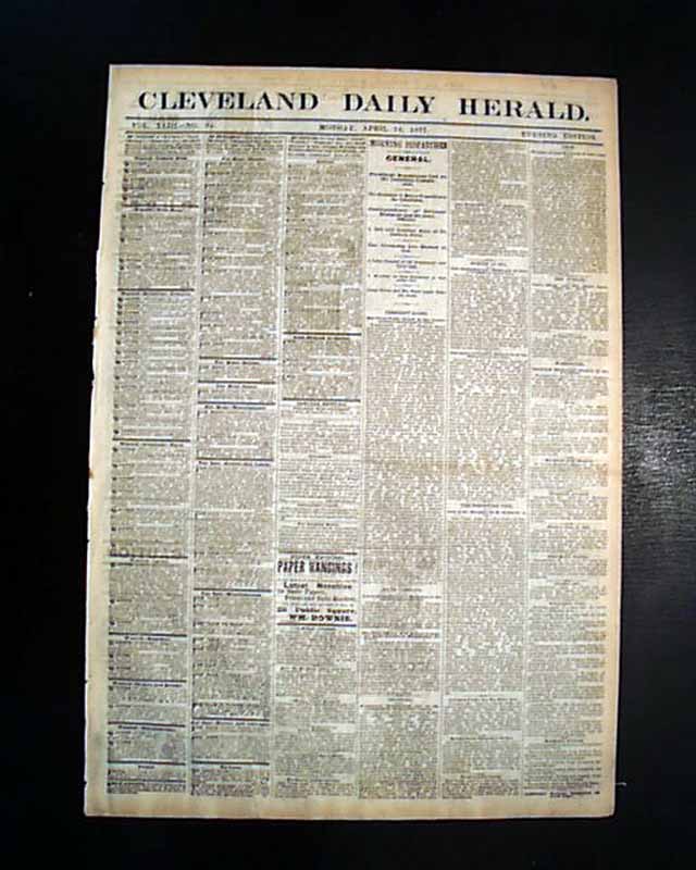 1877 Old Newspaper CHIEF CRAZY HORSE Lakota Sioux Indians on WARPATH