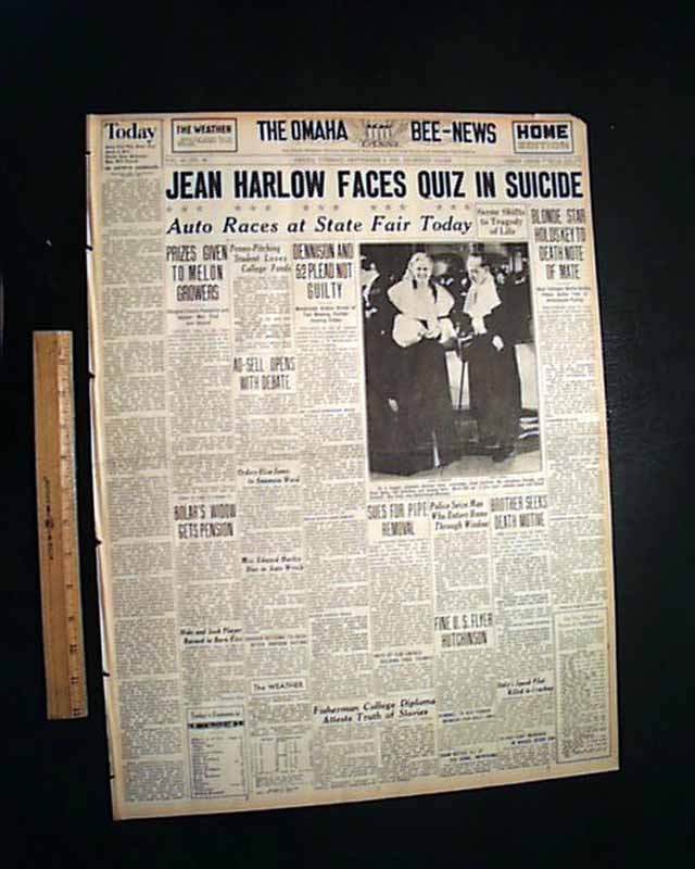 Paul Bern suicide in 1932....