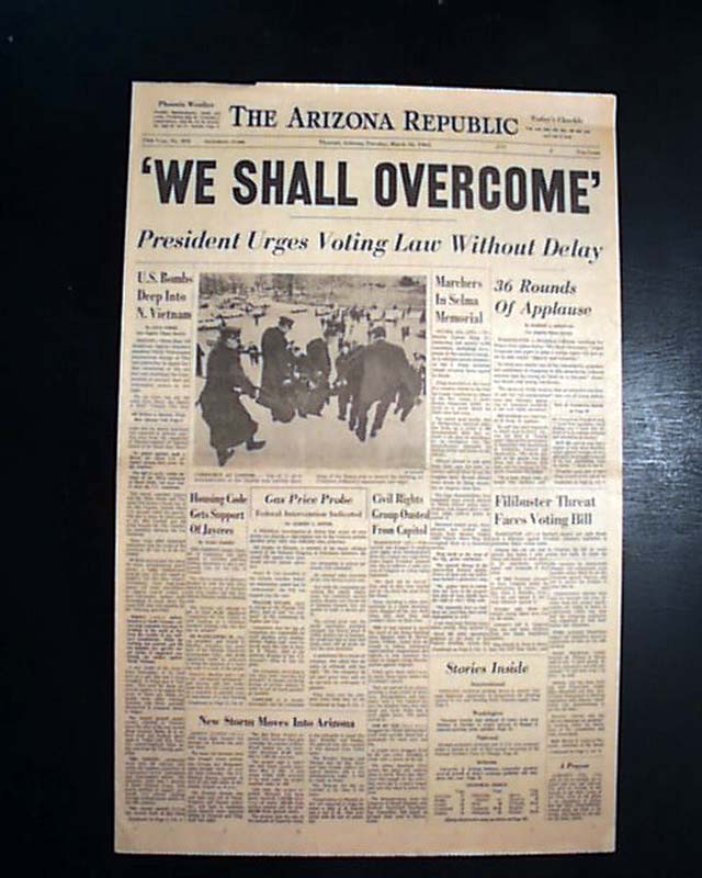 Lyndon Johnson "We Shall Overcome" Speech... - RareNewspapers.com