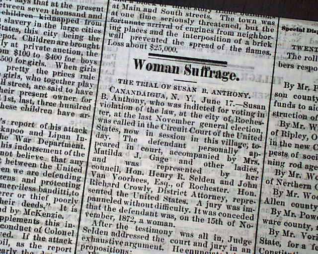 Trial Of Susan B. Anthony... - RareNewspapers.com