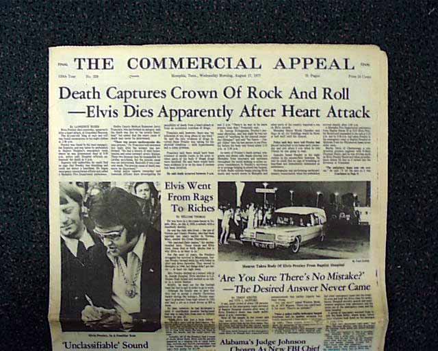 Memphis newspaper on the death