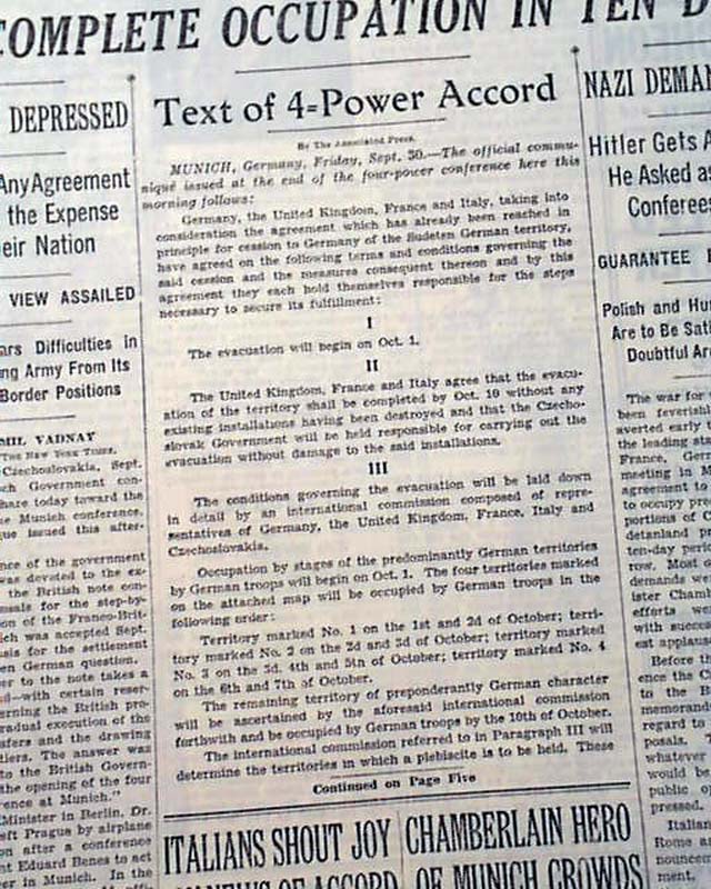 Sudetenland crisis summary image