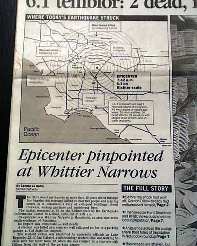 Earthquake los angeles 1987
