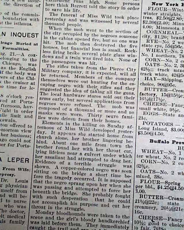 PIERCE CITY MO Negroes Banished Lynchings MISSOURI RACE RIOT 1901