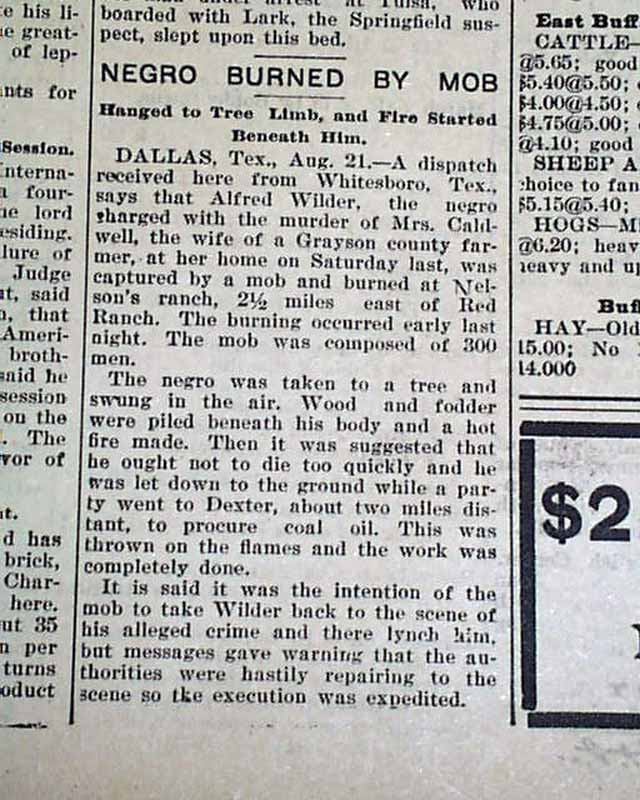 PIERCE CITY MO Negroes Banished Lynchings MISSOURI RACE RIOT 1901 Newspaper eBay