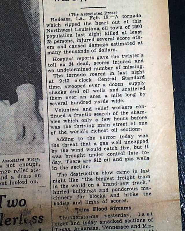 1938 Rodessa, Louisiana tornado...