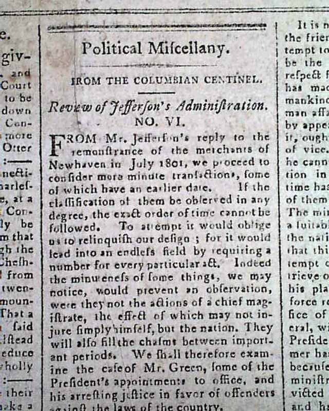 Alexander Hamilton's death... Aaron Burr... Review of Jefferson's