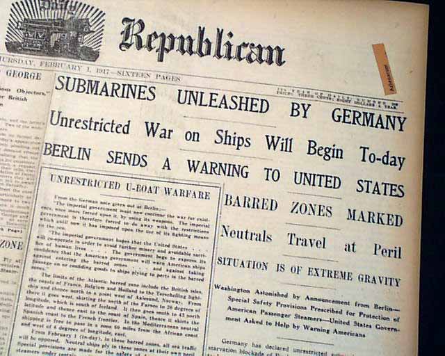 unrestricted submarine warfare ww1 1917 summary