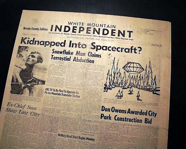 Best UFO Extraterrestrial TRAVIS WALTON Alien Abduction 1975 Show Low Newspaper eBay
