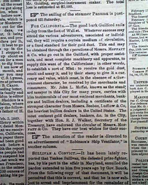 san francisco gold rush 1849. 1849 CALIFORNIA GOLD RUSH San Francisco 49ers Newspaper | eBay