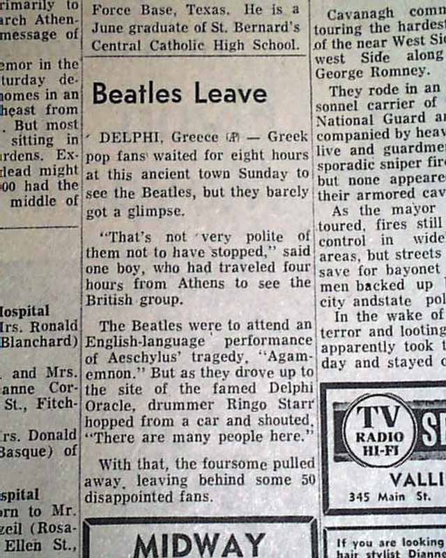 12th Street Riot in 1967.... - Timothy Hughes RareNewspapers.com ...