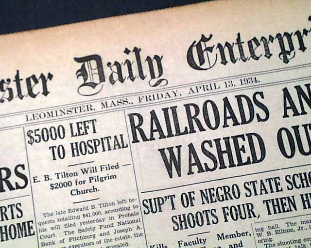 JOHN DILLINGER Homer Van Meter Police Raid 1934 News
