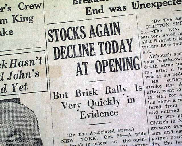 stock market crash on monday